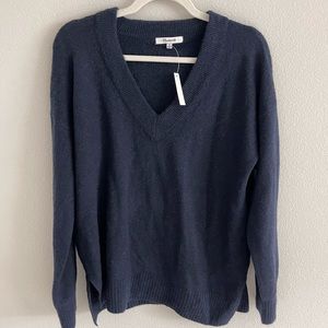 Madewell navy v neck sweater NWT